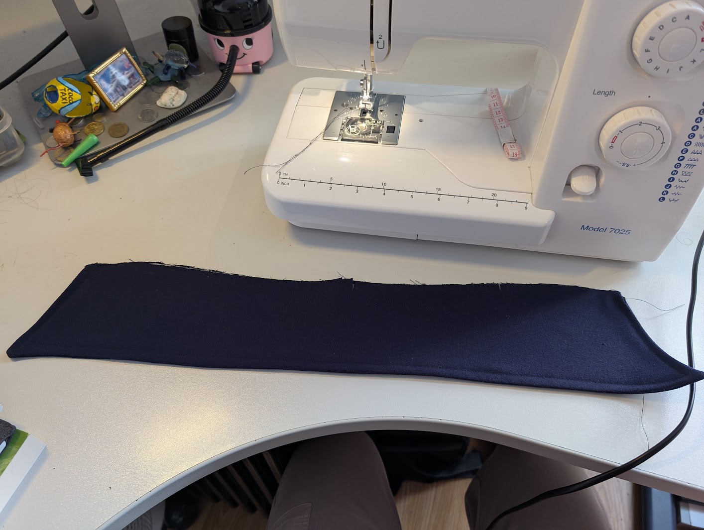 stitched collar - flat view