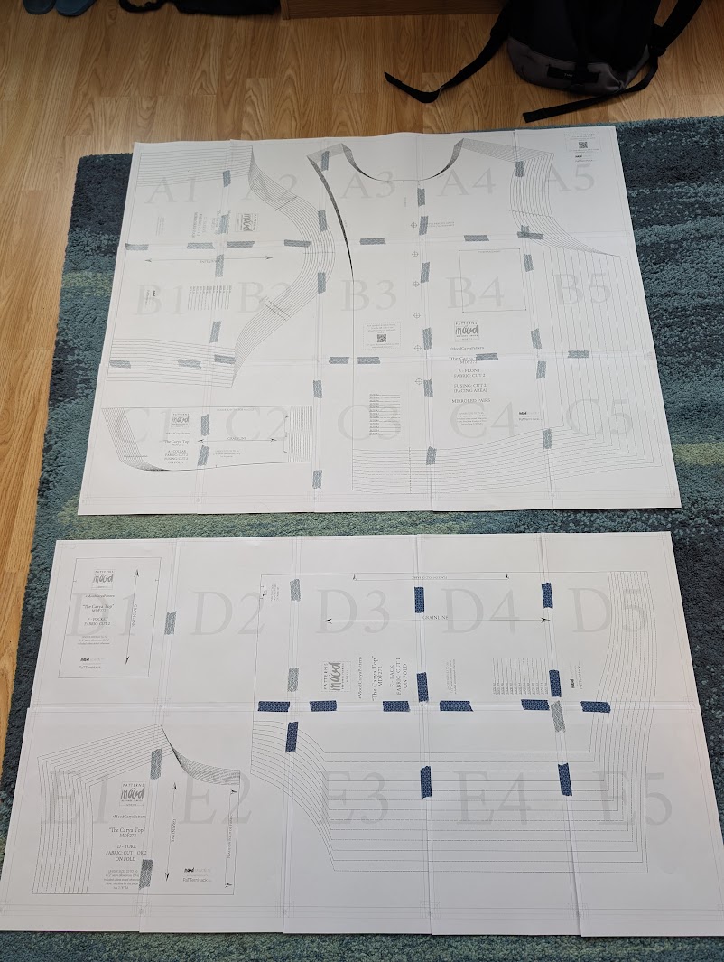 taped-together pattern