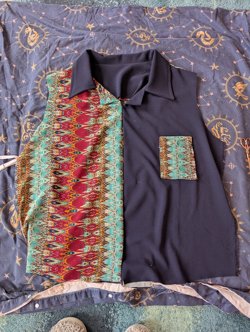 collar stitched - front view 2