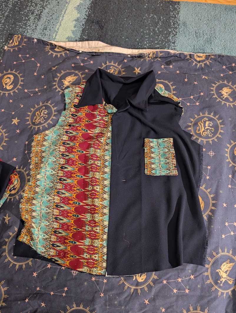 collar stitched - another view