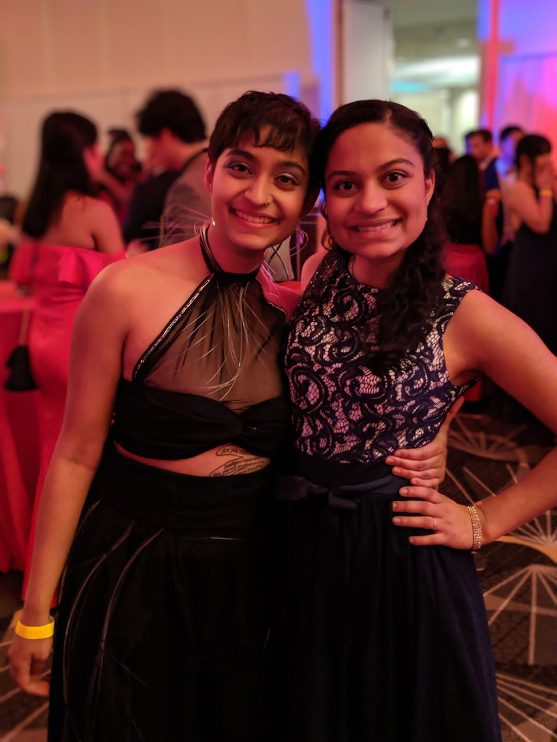 wearing dress at senior ball